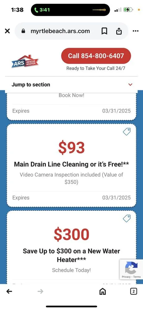 Slide of ARS / Rescue Rooter