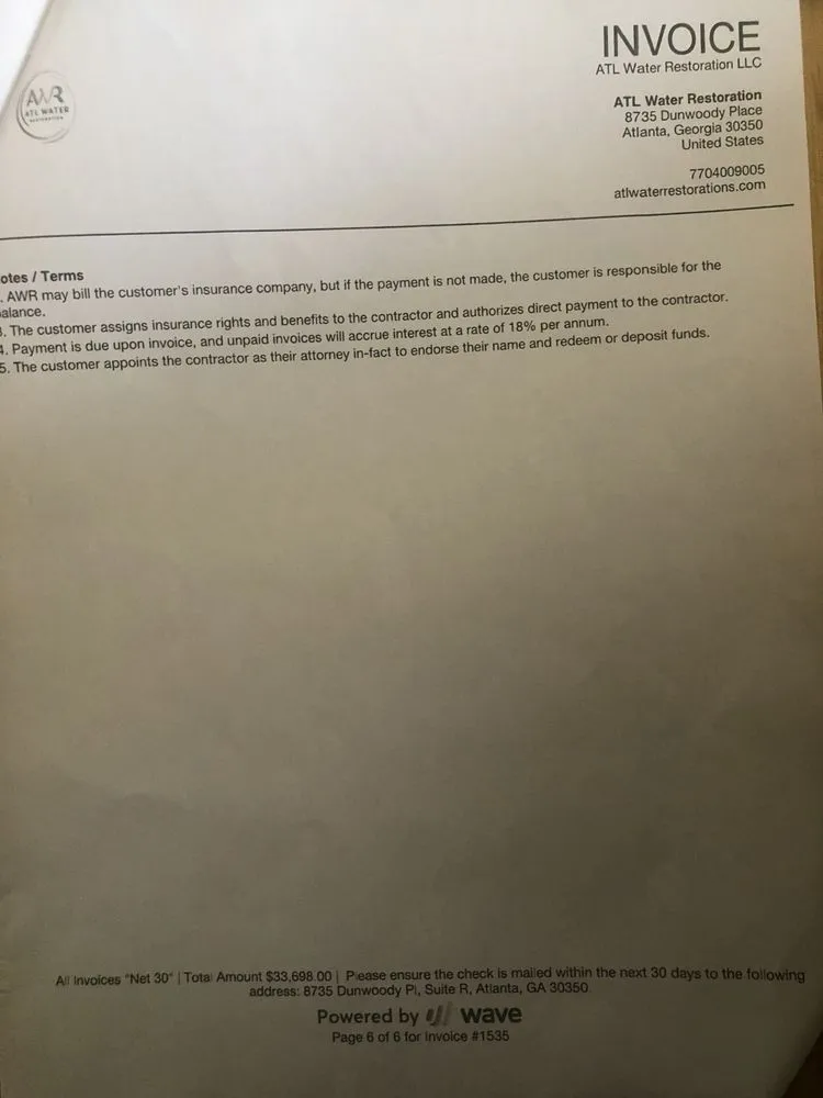 Slide of ATL Water Restoration