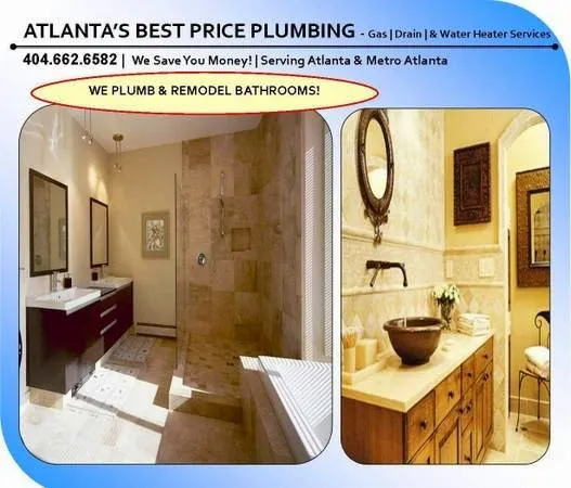 Slide of Atlanta's Best Price Plumbing & Drain Cleaning Services