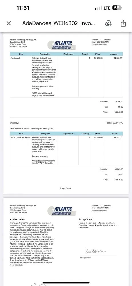 Slide of Atlantic Plumbing Heating & Air Conditioning