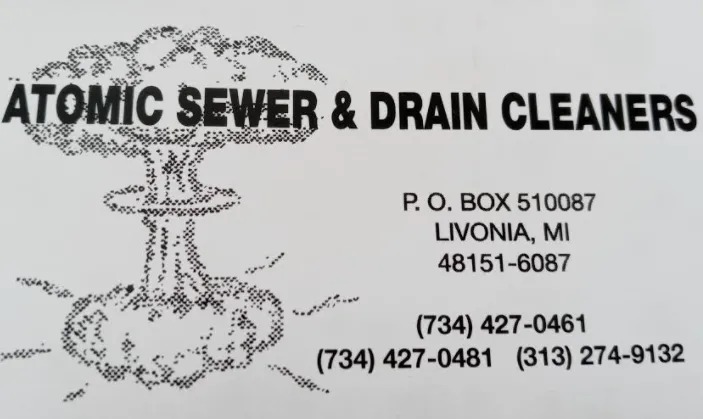Slide of Atomic Sewer & Drain Cleaners