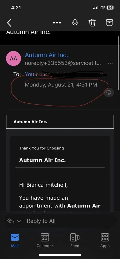 Slide of Autumn Air Home Services