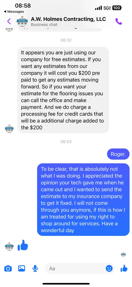 Slide of A.W. Holmes Contracting