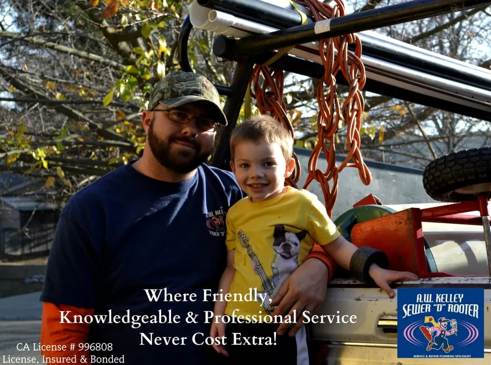 Slide of A.W. Kelley Sewer 'D' Rooter Plumbing