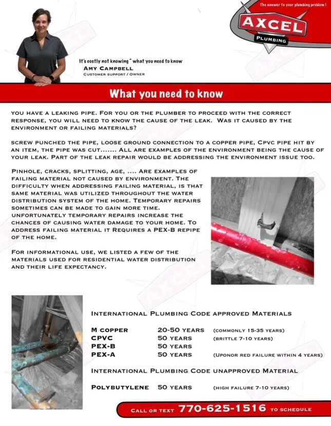 Slide of Axcel Plumbing