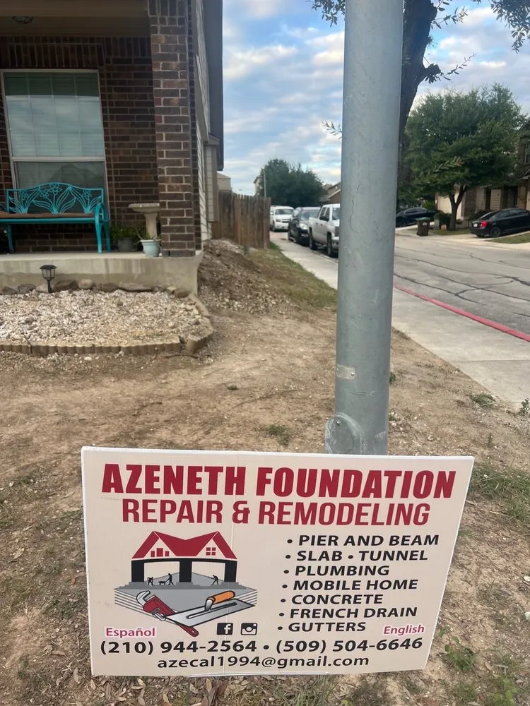 Quality drain cleaning for homes in San Antonio, TX by Azeneth Foundation Repair & Remodeling