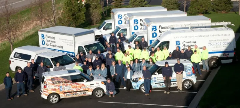 Emergency plumbing repair experts serving Saint Michael, MN - B & D Plumbing, Heating & A/C