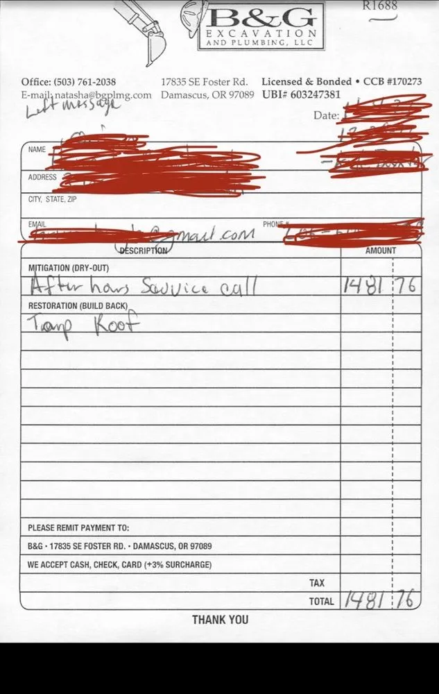 Slide of B & G Excavation and Plumbing