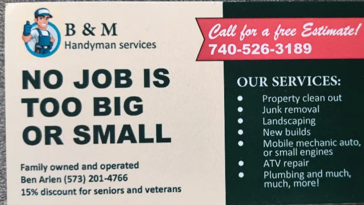 Professional plumbing repair for homes in Newburg, MO by B & M Handyman Services