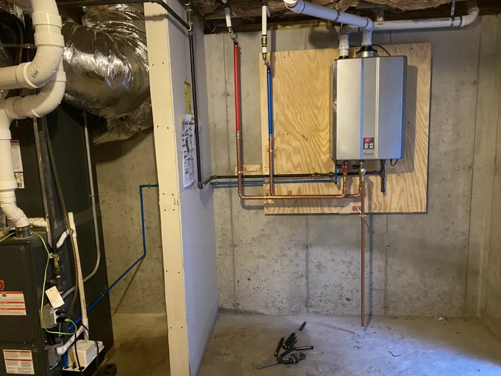 Slide of B Hadley plumbing and heating