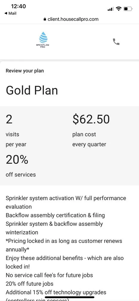 Slide of Backflow Pro