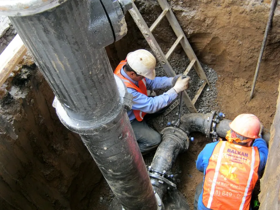 Slide of Balkan Sewer & Water Main
