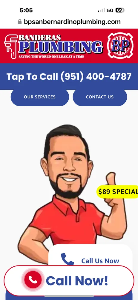 Slide of Banderas Plumbing