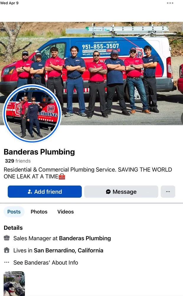 Slide of Banderas Plumbing