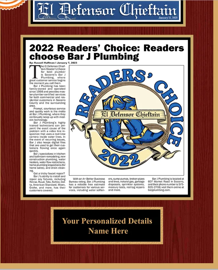 Slide of Bar J Plumbing