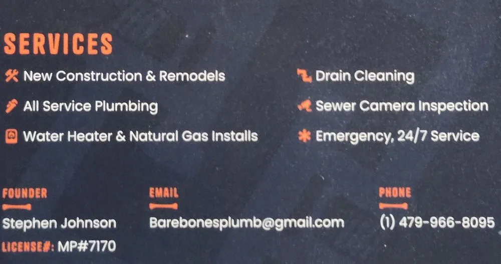 Slide of Bare Bones Plumbing