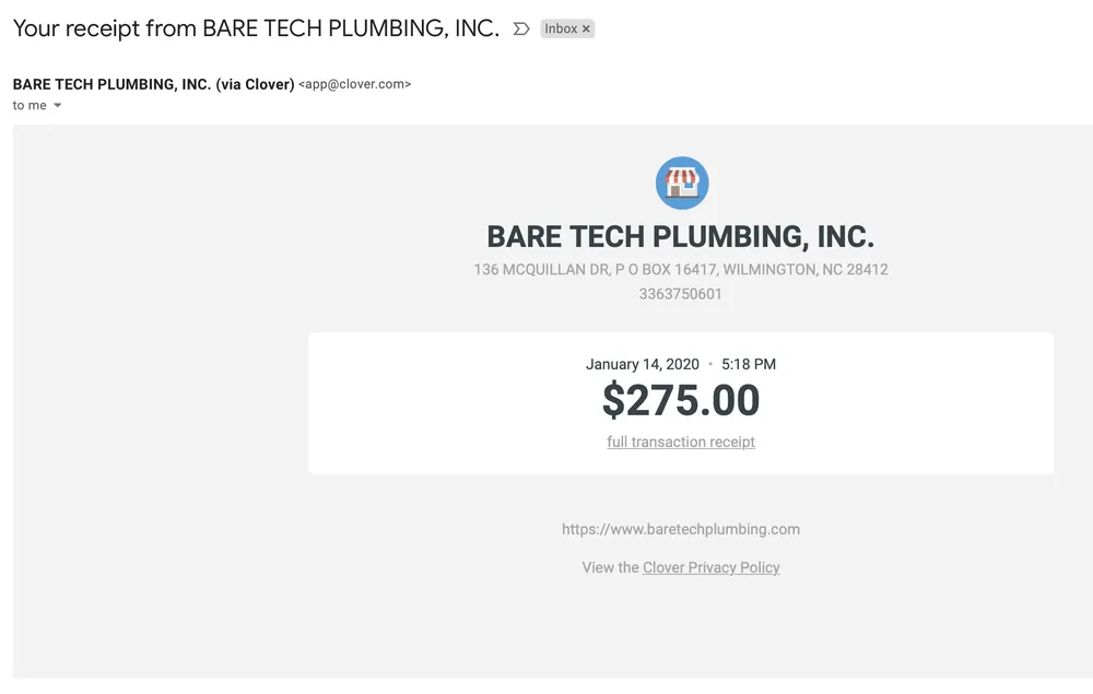 Slide of Bare Tech Plumbing