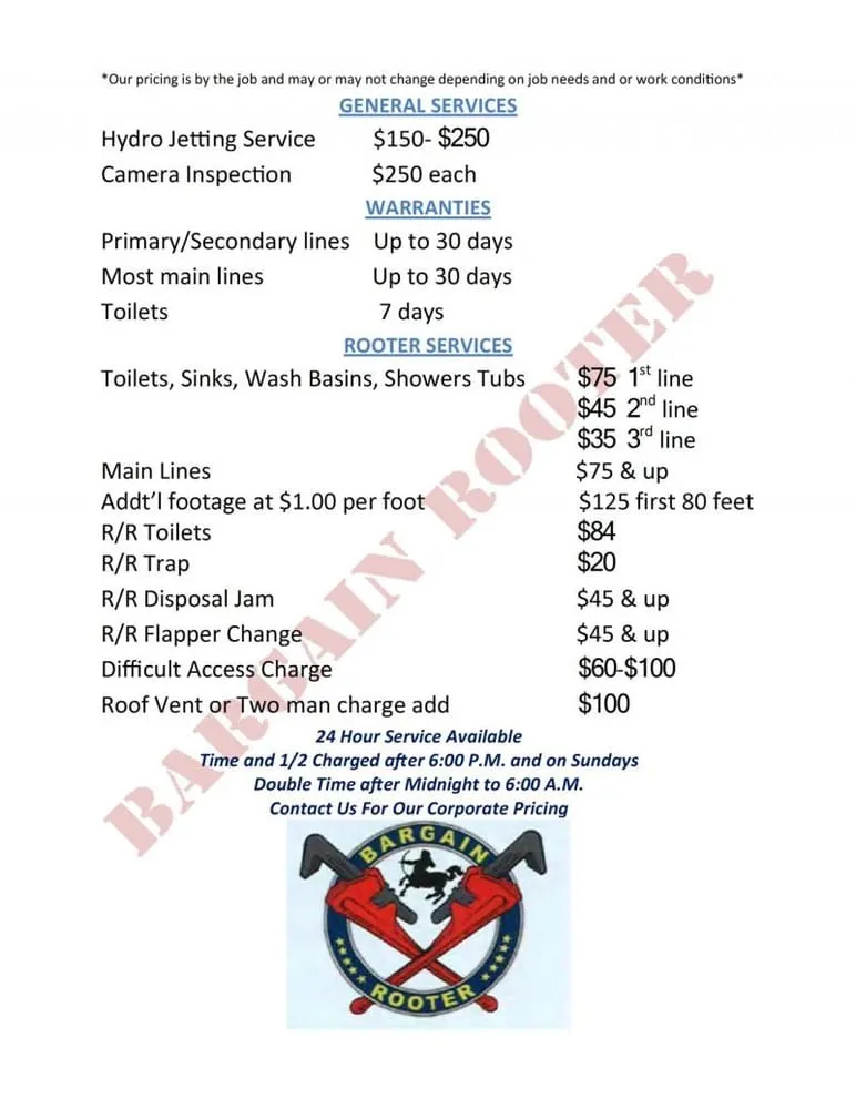 Slide of Bargain Rooter