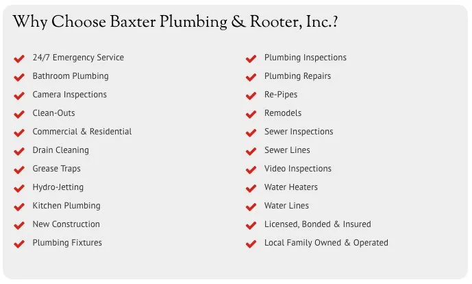 Slide of Baxter Plumbing & Rooter