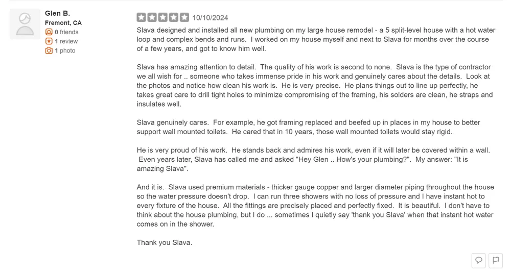 Slide of Bay One Plumbing