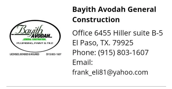 Bayith Avodah General Construction Logo