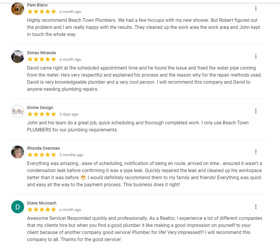 Top-rated drain cleaning in Gulf Breeze, FL by Beach Town Plumbers