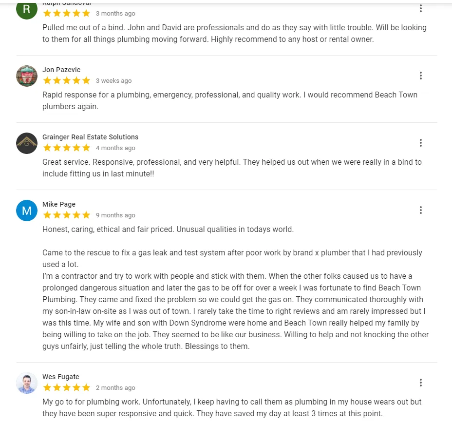 Reliable water heater service for homes in Gulf Breeze, FL by Beach Town Plumbers