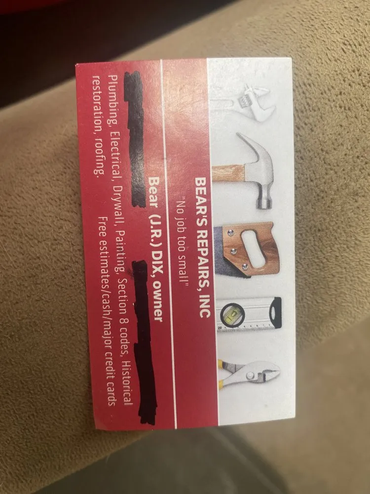 Slide of Bears Repairs