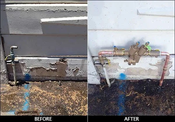 Slide of Before & After Plumbing and Drain