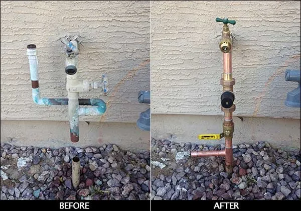Slide of Before & After Plumbing and Drain