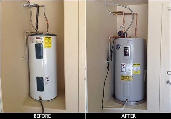 Slide of Before & After Plumbing and Drain