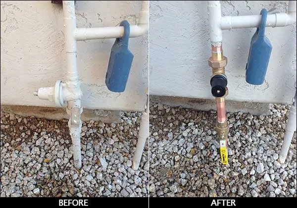 Slide of Before & After Plumbing and Drain