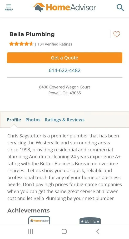 Slide of Bella Plumbing