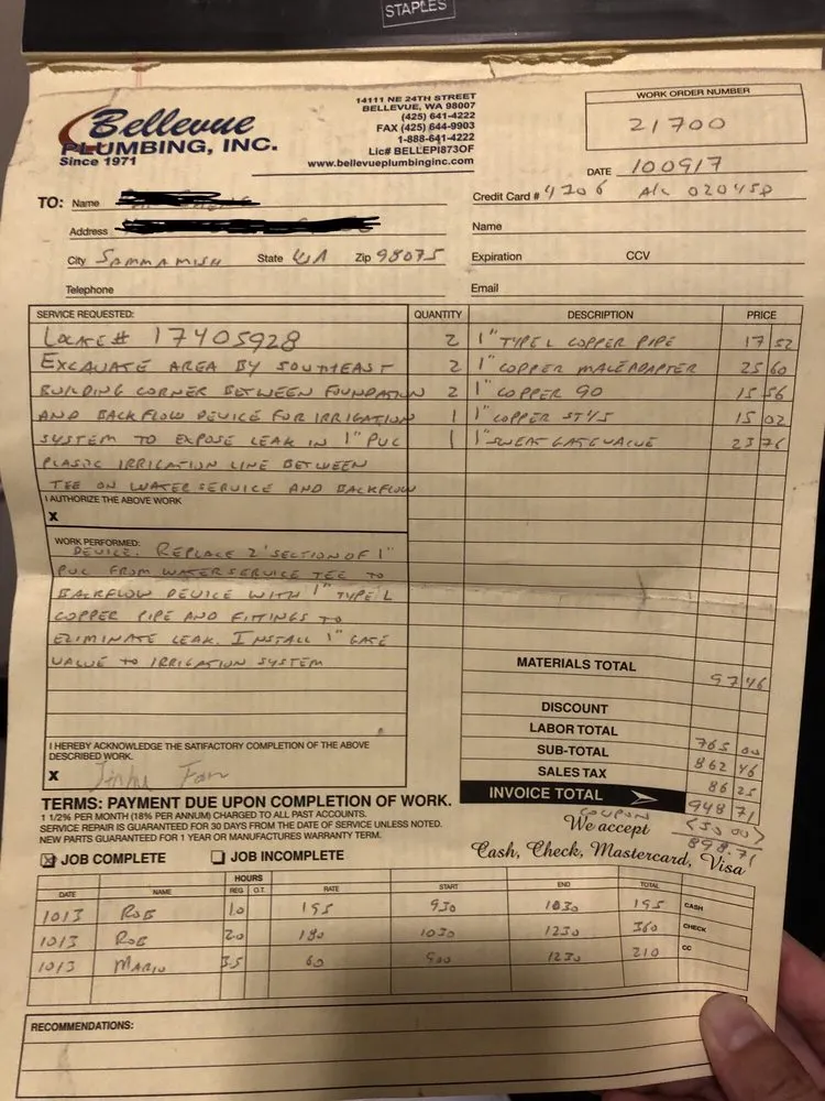 Slide of Bellevue Plumbing Inc