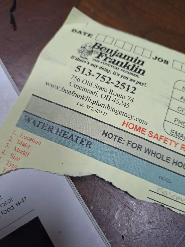 Slide of Benjamin Franklin Plumbing of Cincinnati