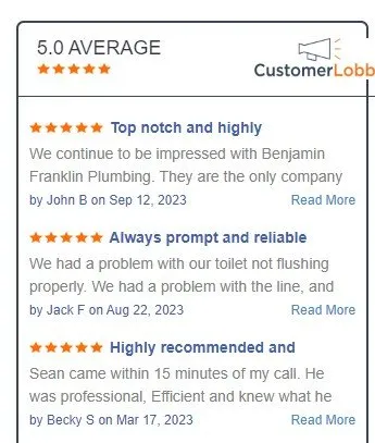 Slide of Benjamin Franklin Plumbing