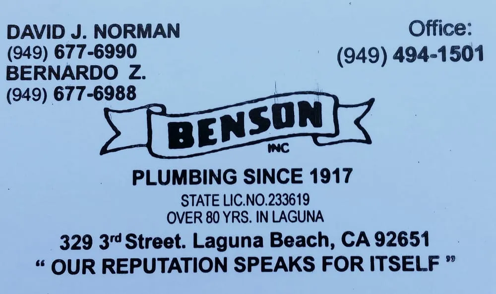 Slide of Benson Plumbing