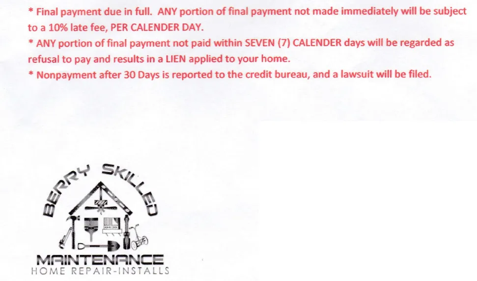 Slide of BERRY SKILLED MAINTENANCE