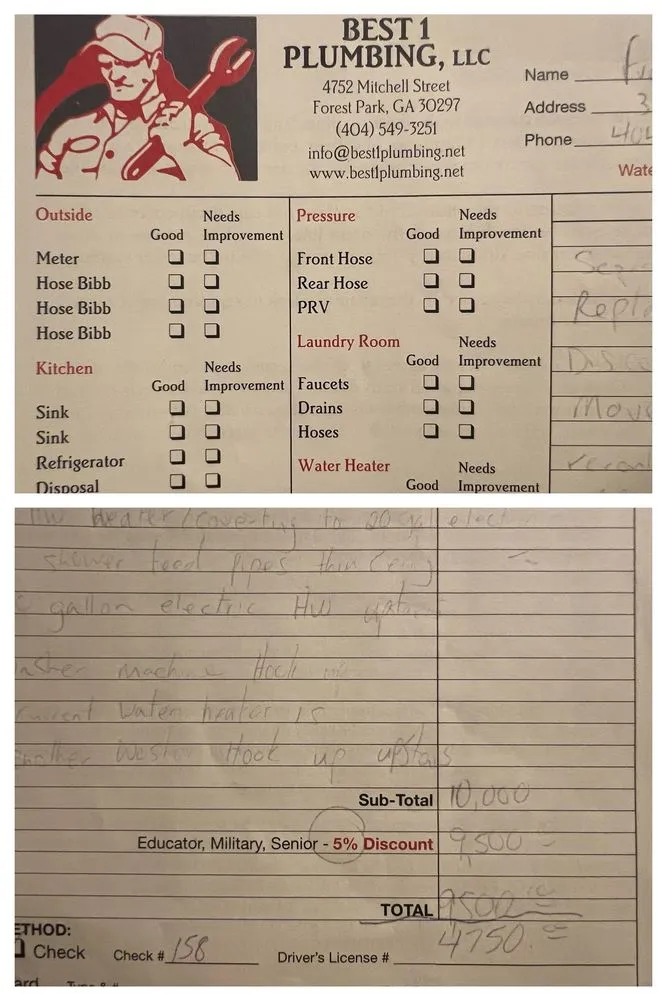 Slide of Best 1 Plumbing