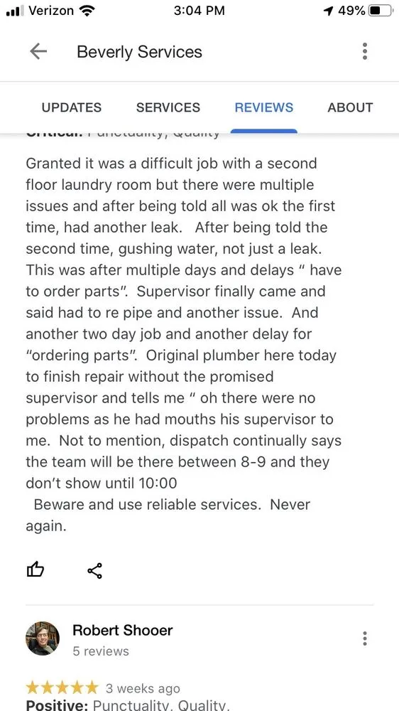 Slide of Beverly Services