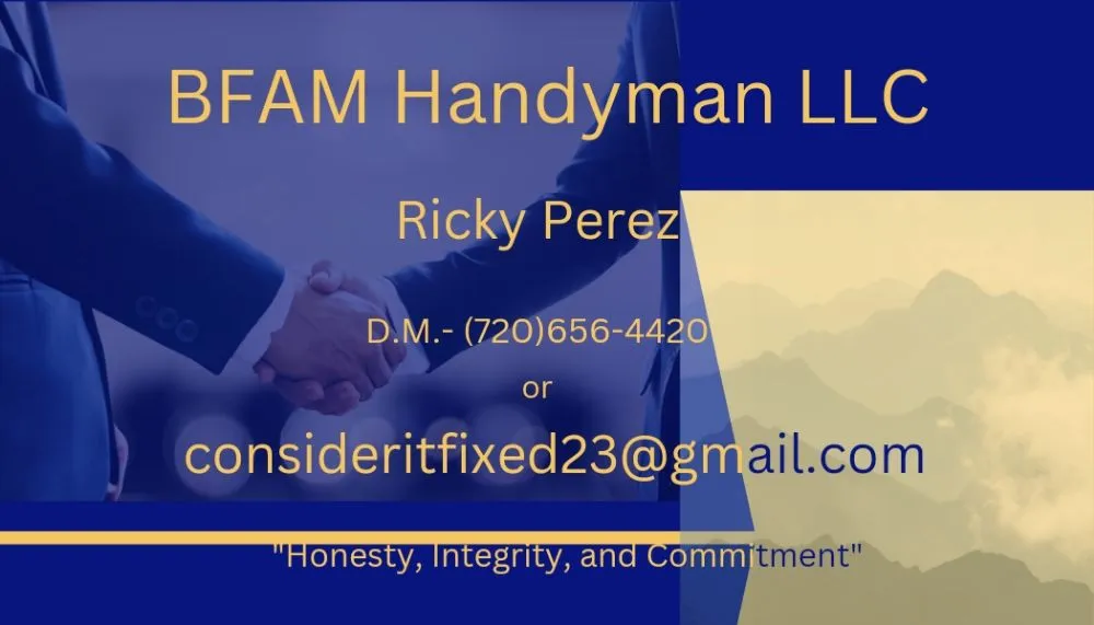 Slide of BFAM Handyman