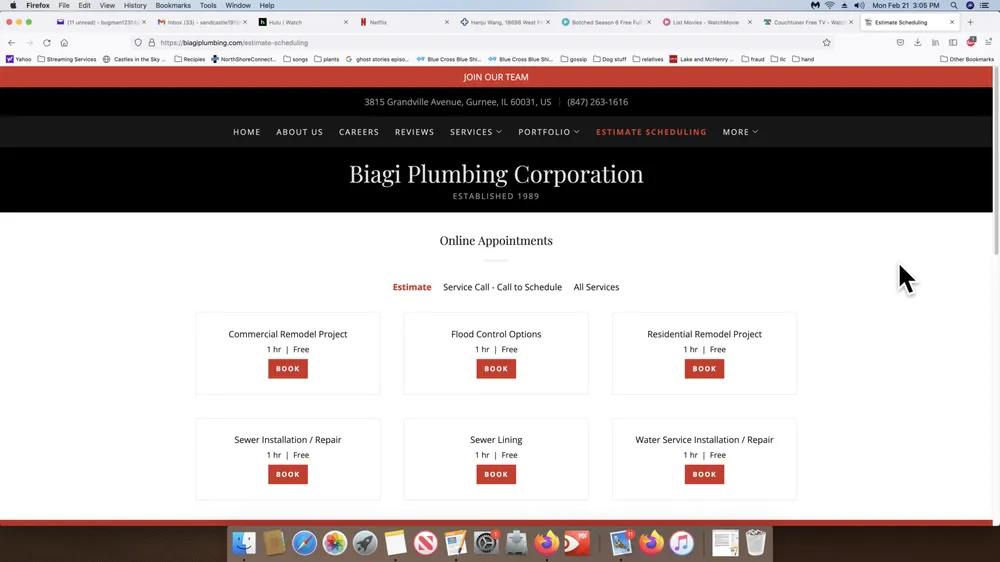 Slide of Biagi Plumbing