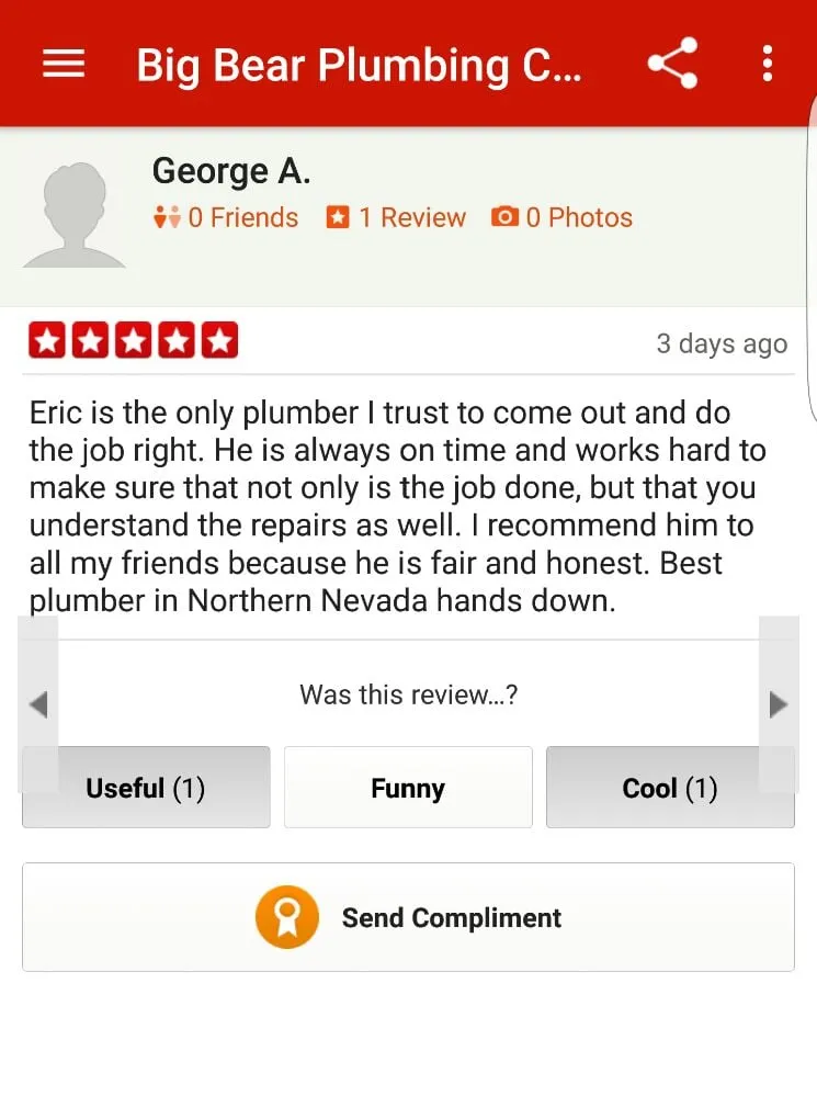 Slide of Big Bear Plumbing