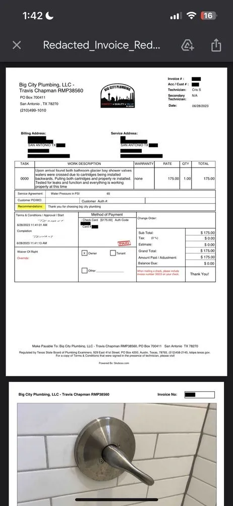 Slide of Big City Plumbing