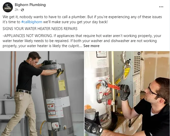 Slide of Bighorn Plumbing