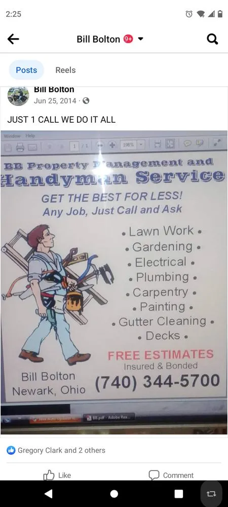 Slide of Bill Bolton Handyman Services