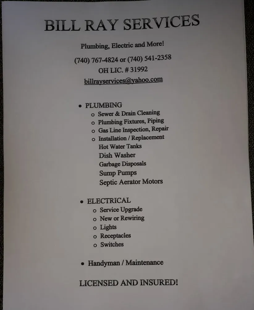 Slide of Bill Ray Services