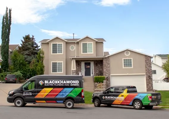 Black Diamond Electric, Plumbing, Heating and Air Logo