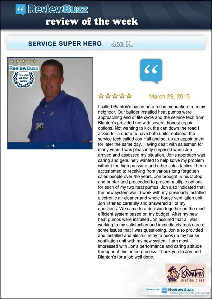 Expert water heater service for homes in Fayetteville, NC by Blanton's Air, Plumbing & Electric