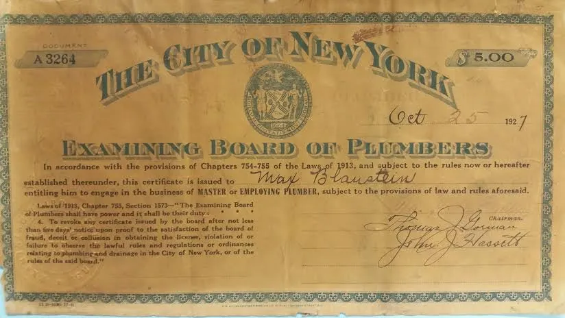 Slide of Blaustein Plumbing